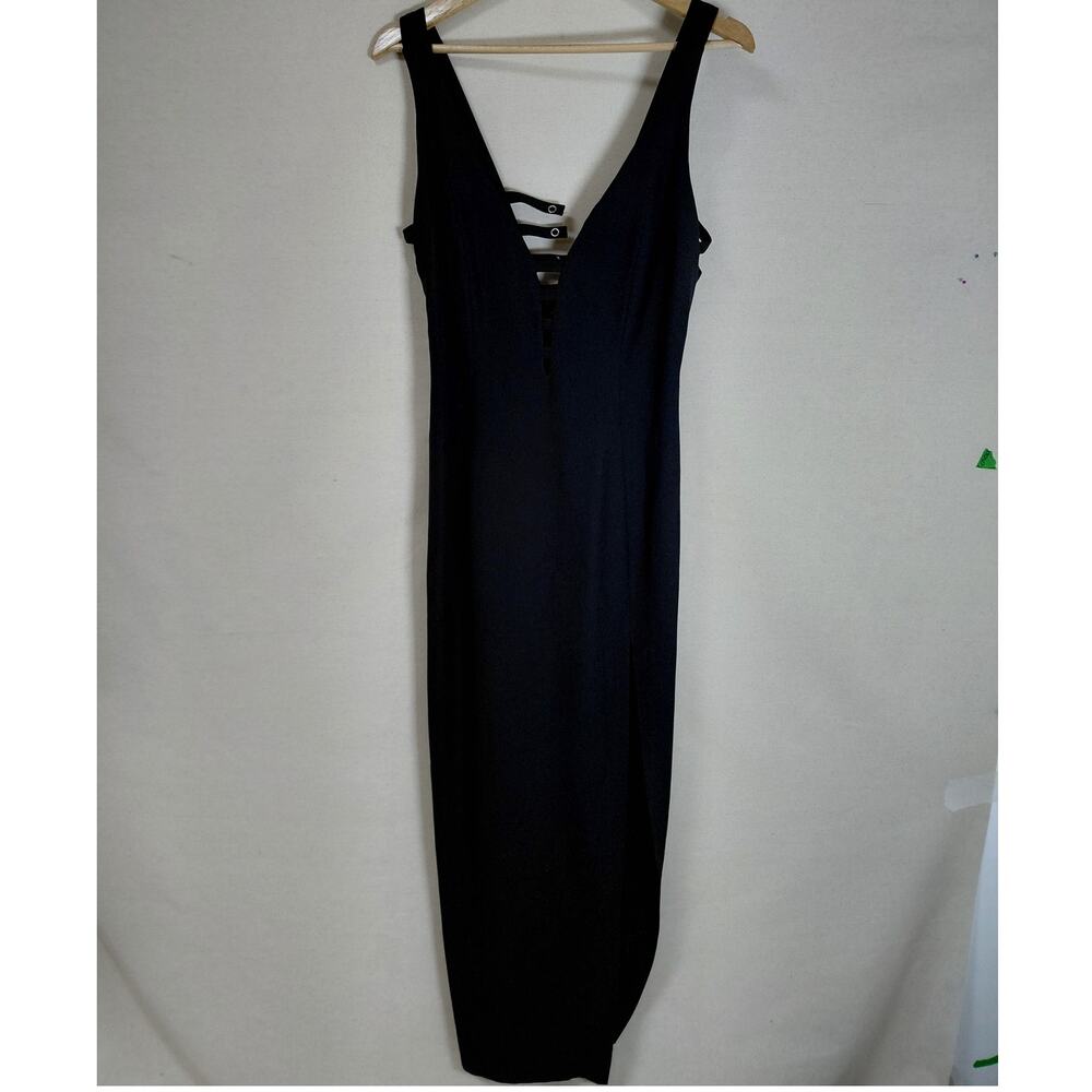 ET AL Acetate Sleeveless Maxi Dress V-Neck Long Women See Measurements